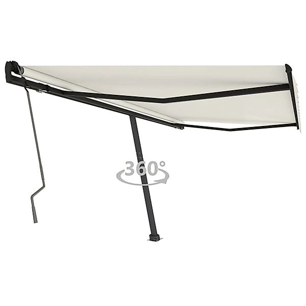 furnicato Standmarkise Manuell Einziehbar 450x350 cm Creme günstig online kaufen
