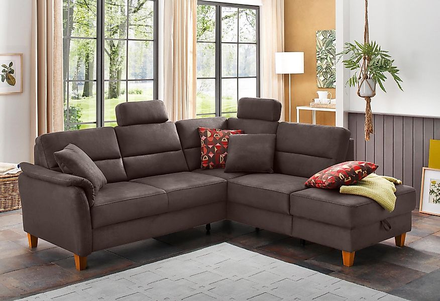 Home affaire Ecksofa Palmera L-Form, Federkern, günstig online kaufen
