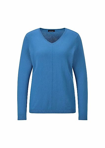 GOLDNER Rundhalspullover "Baumwollpullover mit V-Ausschnitt" mit Kaschmiera günstig online kaufen