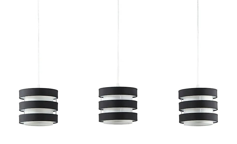 KHG Pendelleuchte  3-flammig  Schirm schwarz/weiß   ¦ schwarz ¦ Maße (cm): günstig online kaufen
