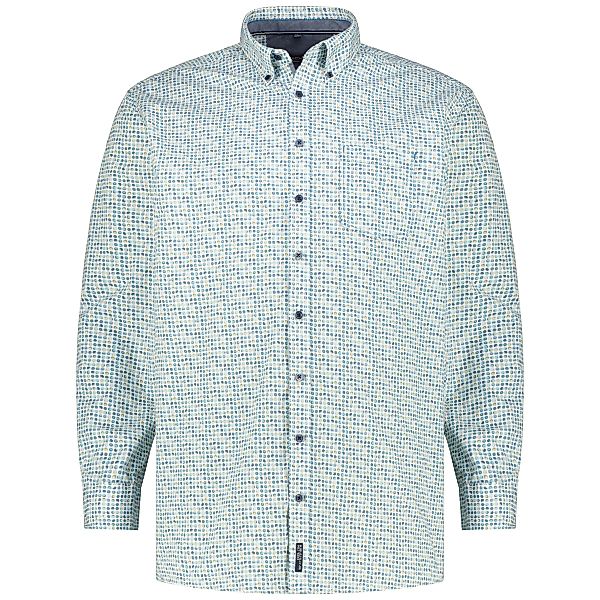 CASA MODA Freizeithemd mit Allover-Print Farbe blau/grau Größe: 7XL günstig online kaufen