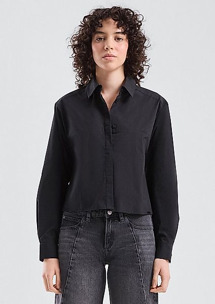 QS Langarmbluse Bluse Baumwollbluse günstig online kaufen