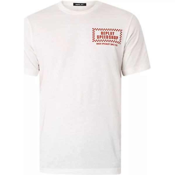 Replay  T-Shirt Speedshop-T-Shirt mit Rückengrafik günstig online kaufen