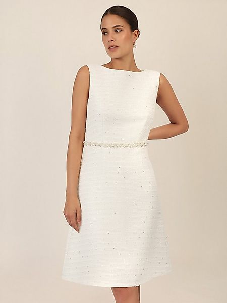 Apart Abendkleid aus Strukturstoff mit Perlengürtel günstig online kaufen
