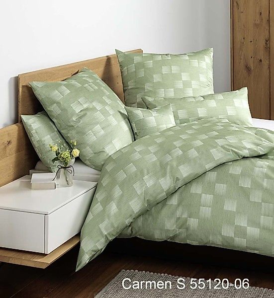 Janine Janine Interlock-Jersey Bettwäsche CARMEN S 55120 lindgrün Größe:  4 günstig online kaufen