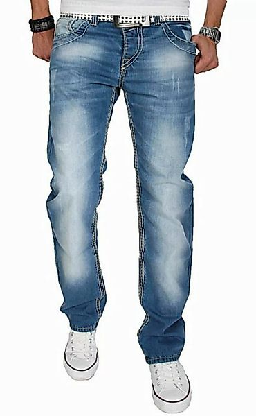 Alessandro Salvarini Straight-Jeans ASFimio mit auffälligen dicken Nähten günstig online kaufen