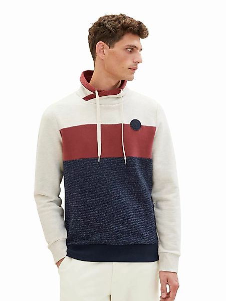 TOM TAILOR Sweatshirt mit Colorblocking und Stehkragen günstig online kaufen