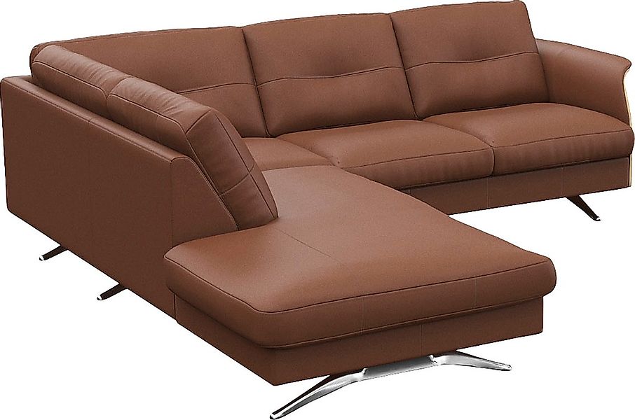 FLEXLUX Ecksofa "Glow, super bequem durch hochwertigem Sitzaufbau mit Feder günstig online kaufen