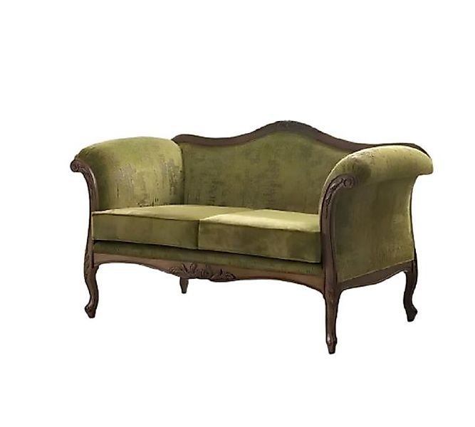 Xlmoebel 2-Sitzer Zweisitzer Textil-Holz-Polstercouch Design Luxus Neu in G günstig online kaufen
