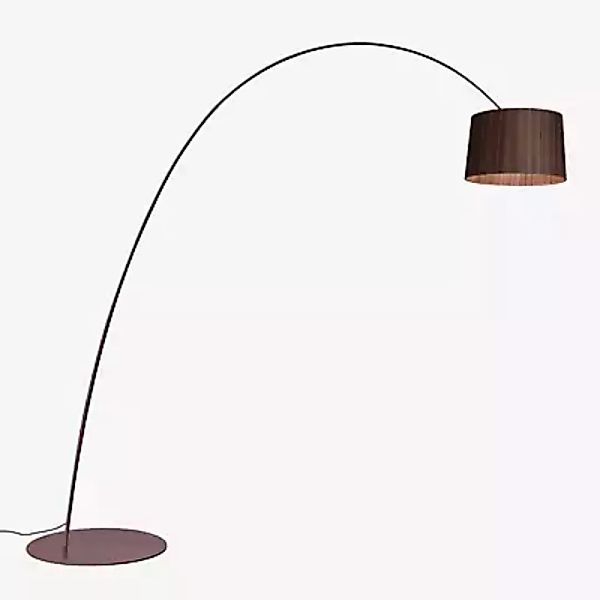 Foscarini Twiggy Elle Wood Bogenleuchte LED, burgunder - palisander - tunab günstig online kaufen