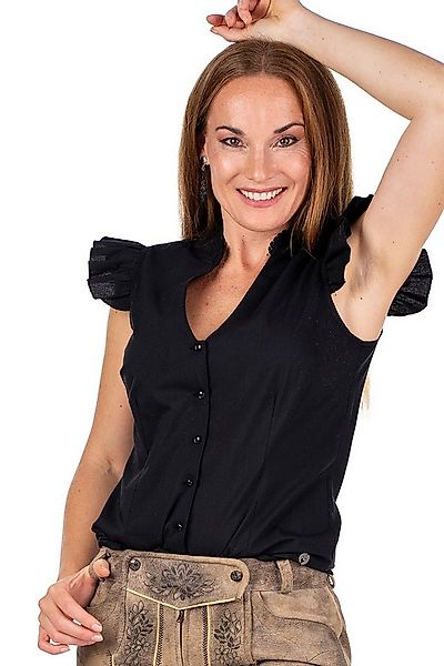 Spieth & Wensky Trachtenbluse Trachtenbluse - FRISBEE - schwarz günstig online kaufen