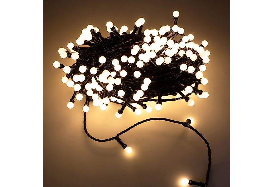 Spetebo LED-Lichterkette für Außen mit 200 mini Kugeln - 20 m -, 200-flammi günstig online kaufen