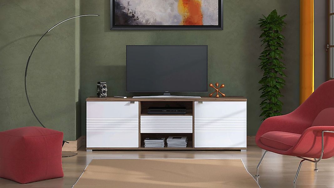 Home affaire Lowboard "Grenoble TV-Lowboard, Breite 176 cm, TV-Schrank, TV- günstig online kaufen