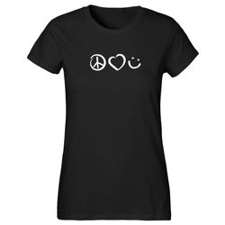 Banco T-Shirt Damen Kurzarm Peace, Love, günstig online kaufen