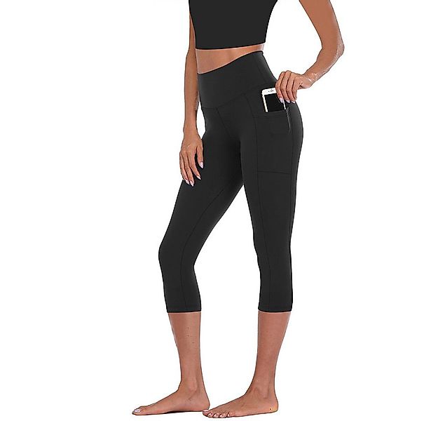 Blusmart 7/8-Leggings Damen-Yoga-Caprihose mit hoher Taille und Taschen (Sp günstig online kaufen