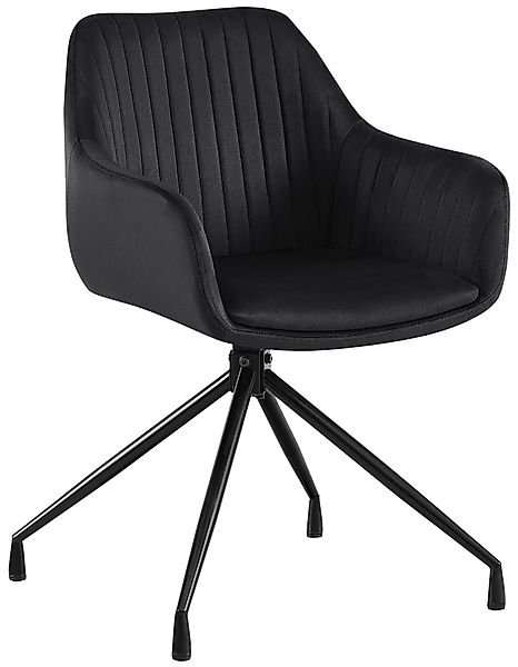 CLP Esszimmerstuhl Welby, Drehbar, Samtbezug, Gepoltert, günstig online kaufen