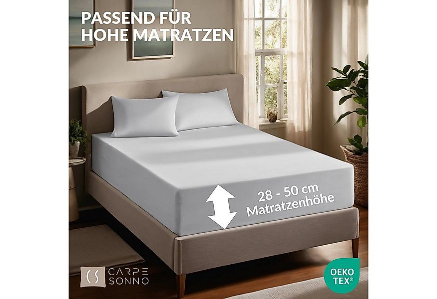 Carpe Sonno Spannbettlaken Boxspringbett Baumwolle 90x200 100x200 140x200 1 günstig online kaufen