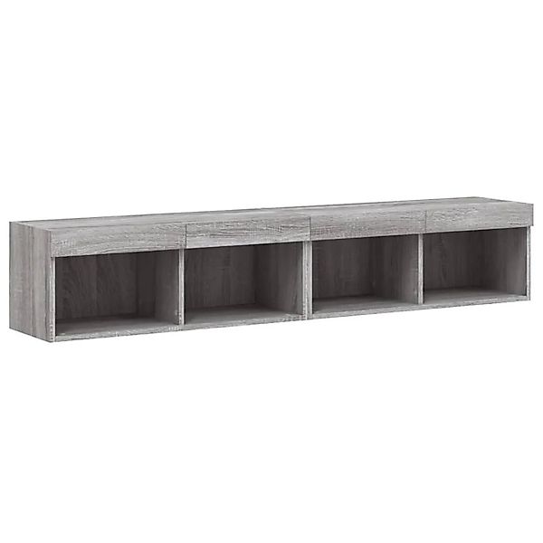 vidaXL TV-Schränke mit LED-Leuchten 2 Stk Grau Sonoma 80x30x30 cm 837152 günstig online kaufen