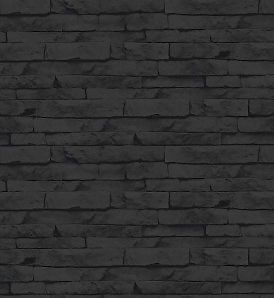 Superfresco Easy Vliestapete Steine/Wand, geprägt, Steinoptik, (1 St), Schw günstig online kaufen