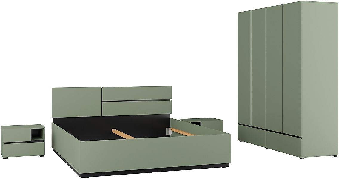 INOSIGN Schlafzimmer-Set Cross, moderne, grifflose Optik, günstig online kaufen