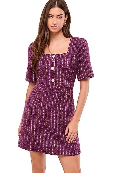 LIPSY Jerseykleid Lipsy Bouclé-Kleid aus Tweed mit Goldknopf (1-tlg) günstig online kaufen