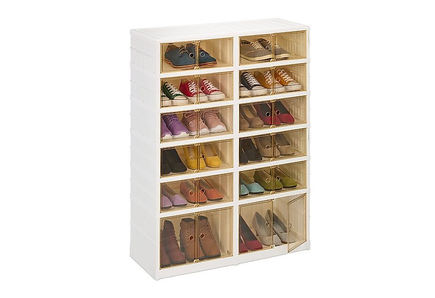 relaxdays Schuhschrank Faltbarer Schuhschrank M günstig online kaufen