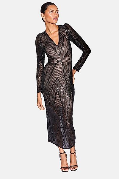 LIPSY Paillettenkleid Lipsy Midaxi-Kleid mit Pailletten, Petite (1-tlg) günstig online kaufen