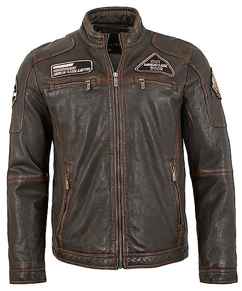 Jilani Lederjacke GMCruise Jilani - Herren Lederjacke Lammnappa dunkelbraun günstig online kaufen