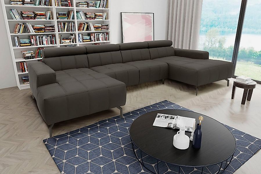 DOMO collection Wohnlandschaft "Cunelli tolle Sitznähte als Designelement, günstig online kaufen