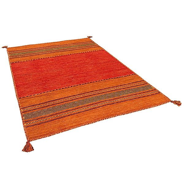 Pergamon Wollteppich Natur Teppich Kelim Navarro, Rechteckig, Höhe: 8 mm günstig online kaufen