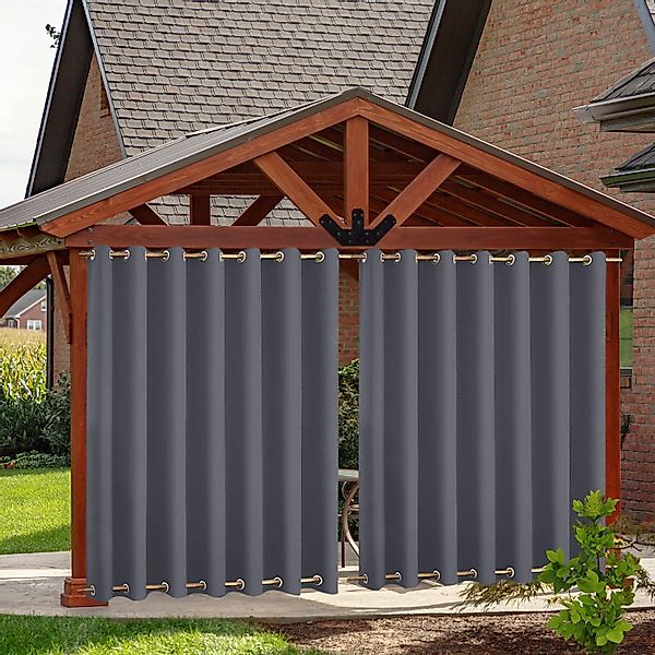 Qelus Outdoorgardine Wetterfest Outdoor Vorhang, Blickdicht günstig online kaufen