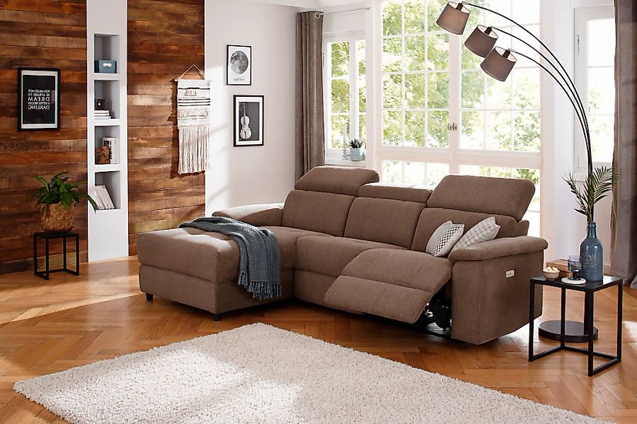 Home affaire "Binado, L-Form," mit manueller oder elektrischer Relaxfunktio günstig online kaufen