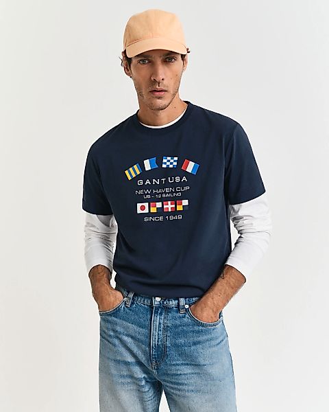 Gant T-Shirt Herren T-Shirt GRAPHIC Regular Fit (1-tlg) günstig online kaufen