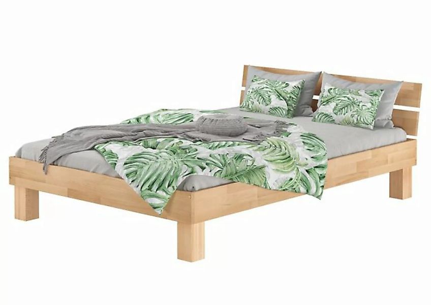 ERST-HOLZ Bett Futonbett Doppelbett Ehebett Buche massiv überlang 160x220, günstig online kaufen