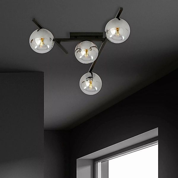 Deckenlampe Smart, schwarz/grafit, 4-flammig günstig online kaufen
