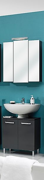 Saphir Badmöbel-Set "Quickset 2-teilig, Waschbeckenunterschrank mit LED-Spi günstig online kaufen