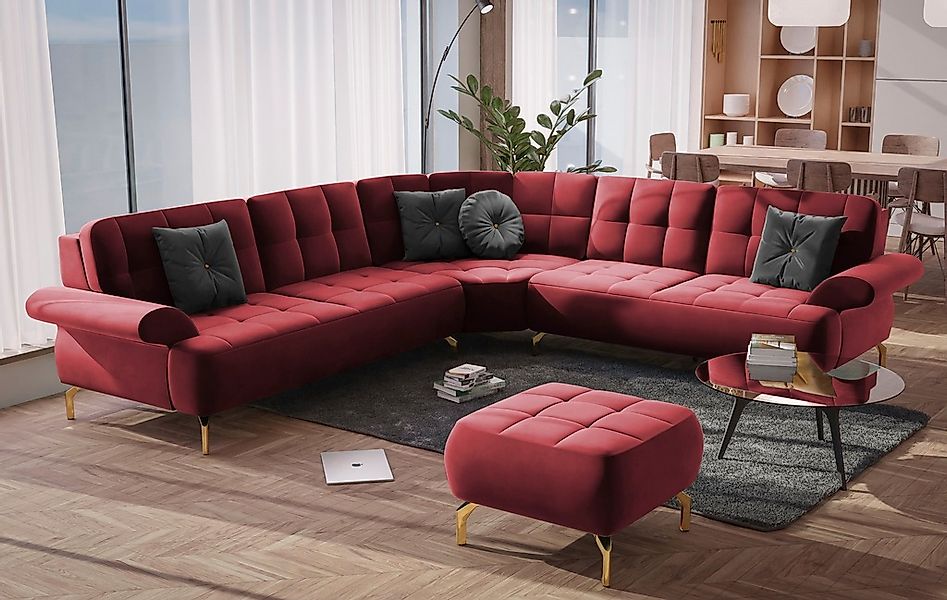 sit&more Ecksofa "Orient 1 L-Form", inkl. 4 Zierkissen mit Strass-Stein, go günstig online kaufen