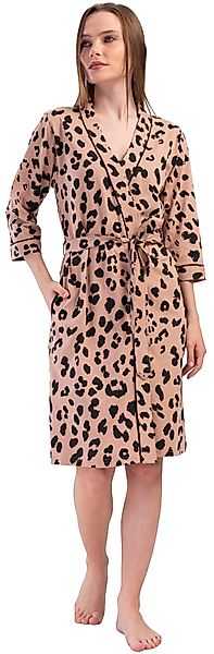 Vienetta Kimono Damen Hausmantel Animal Print, günstig online kaufen