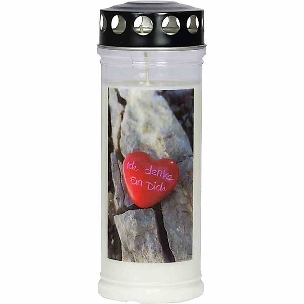 JEKA Grabkerze Gedenkkerze "Stein/Herz" 215 x günstig online kaufen
