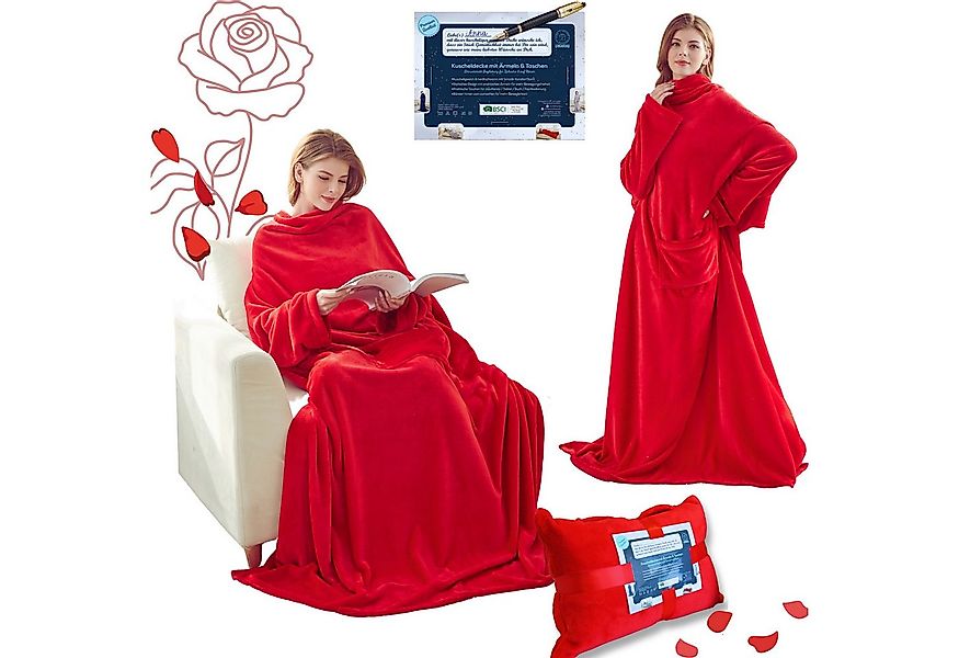 Wohndecke Kuscheldecke mit Ärmeln, Geschenk für Frauen zum Geburtstag, Luca günstig online kaufen