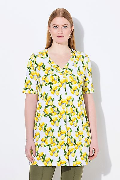 Ulla Popken Longshirt Slinky-Shirt Zitronen A-Linie günstig online kaufen
