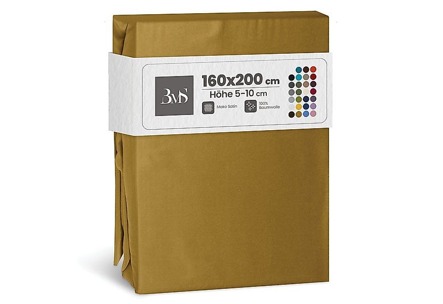 BETTWAESCHE-MIT-STIL Spannbettlaken Mako Satin Spannbettlaken, Topper 5-10 günstig online kaufen