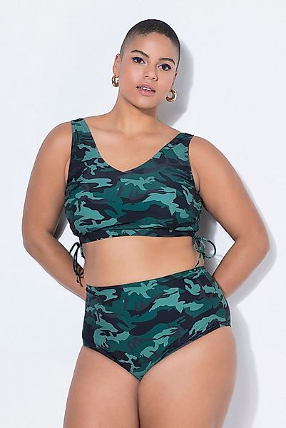 Studio Untold Soft-BH Bikini-Top Camouflage Raffbänder Softcups günstig online kaufen