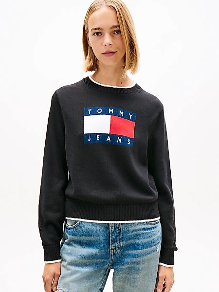 Tommy Jeans Strickpullover "TJW TIPPING FLAG SWEATER EXT" günstig online kaufen