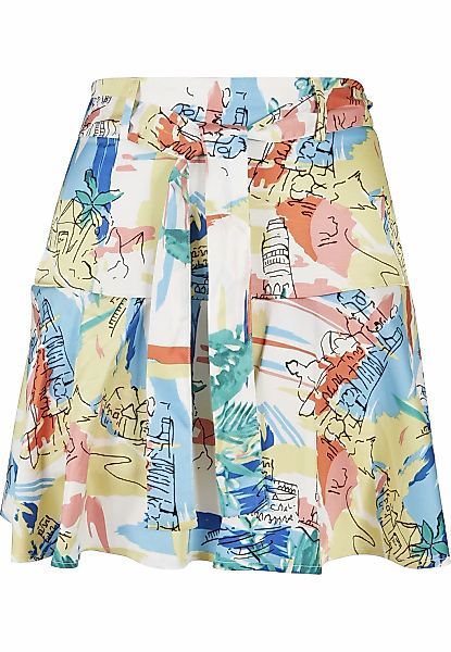 URBAN CLASSICS Sommerrock "Urban Classics Damen Ladies AOP Satin Mini Skirt günstig online kaufen