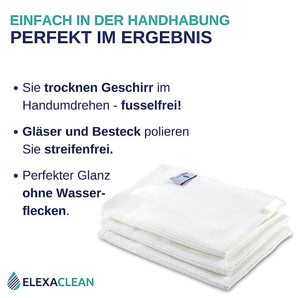 ELEXACLEAN Geschirrtuch Küchentücher Mikrofaser Poliertücher, (Set, günstig online kaufen