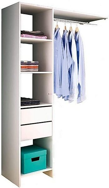 habeig Kleiderschrank Schrank begehbar offen Regal weiß 187x160x40cm 187cm günstig online kaufen