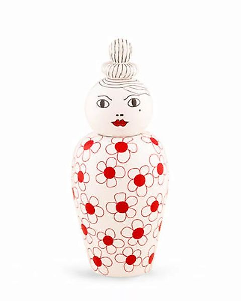 Vase mit Deckel Canopie Pepa keramik rot / Mit Deckel - Seletti - Rot günstig online kaufen