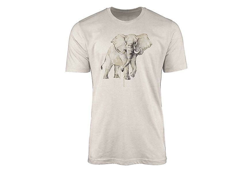 Sinus Art T-Shirt Herren Shirt 100% gekämmte Bio-Baumwolle T-Shirt Aquarell günstig online kaufen
