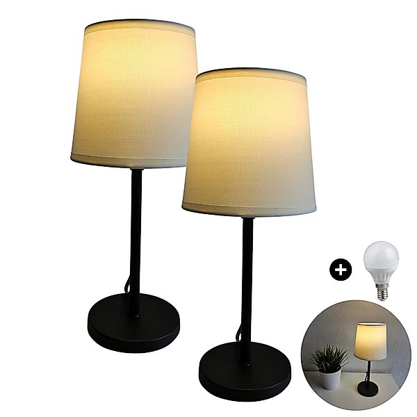 Lichthandel Hoch LED Tischleuchte Nachttischlampe 2er günstig online kaufen